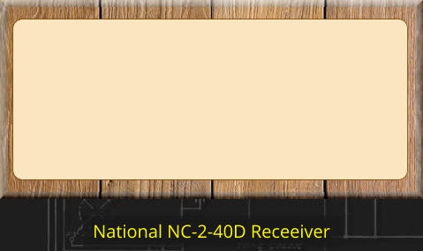 National NC-2-40D Receeiver